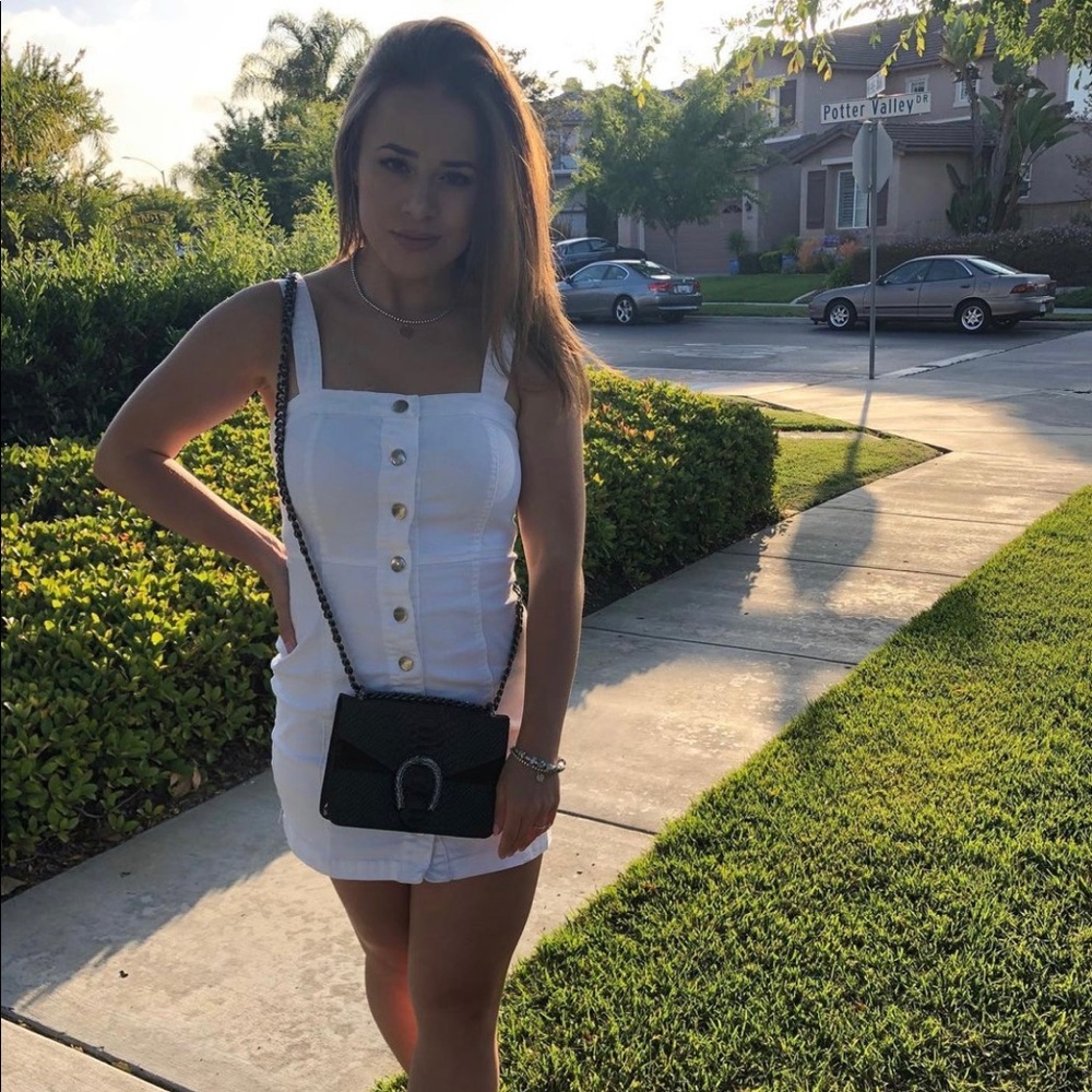 White denim dress